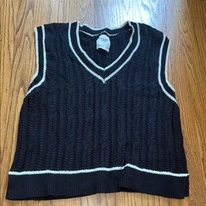 Abercrombie & Fitch Black V-Neck Sweater